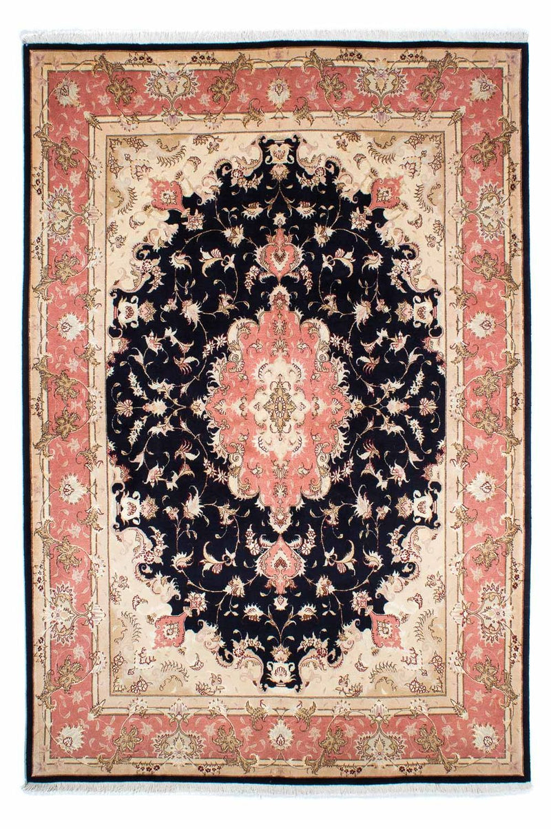 Tapis persan - Tabriz - Royal - 245 x 168 cm - bleu foncé