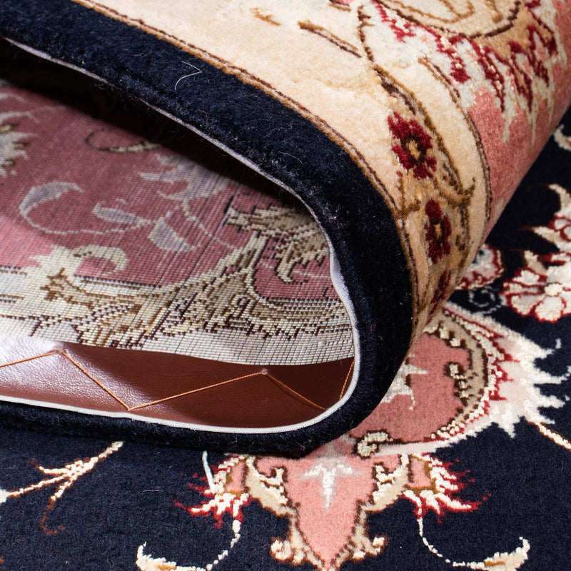 Tapis persan - Tabriz - Royal - 245 x 168 cm - bleu foncé