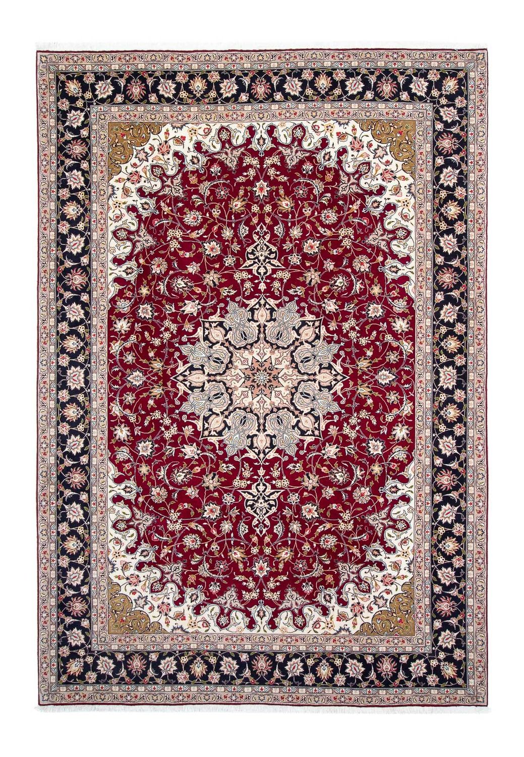 Tapis persan - Tabriz - Royal - 305 x 205 cm - rouge foncé