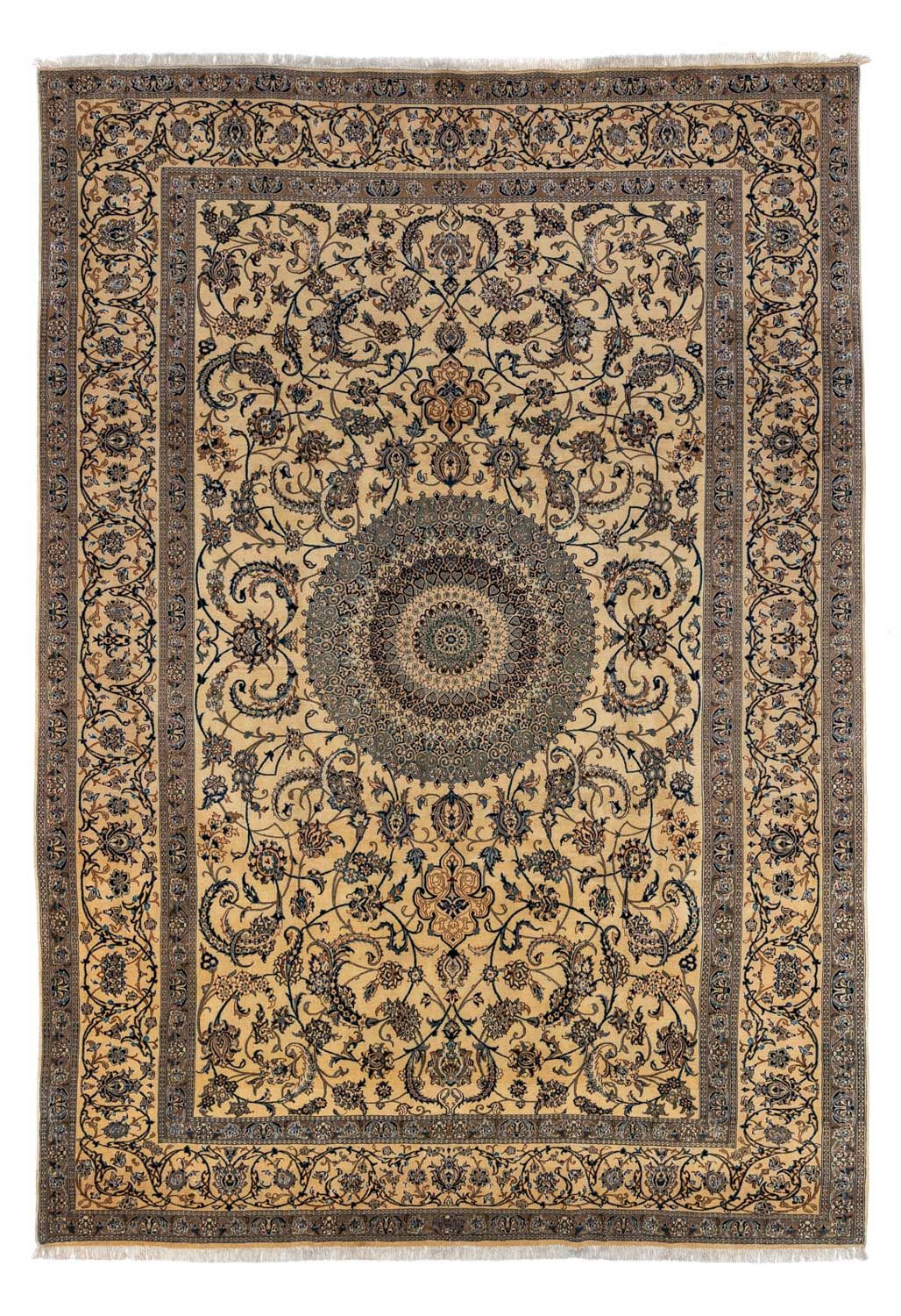 Tapis persan - Nain - Premium - 362 x 243 cm - beige foncé