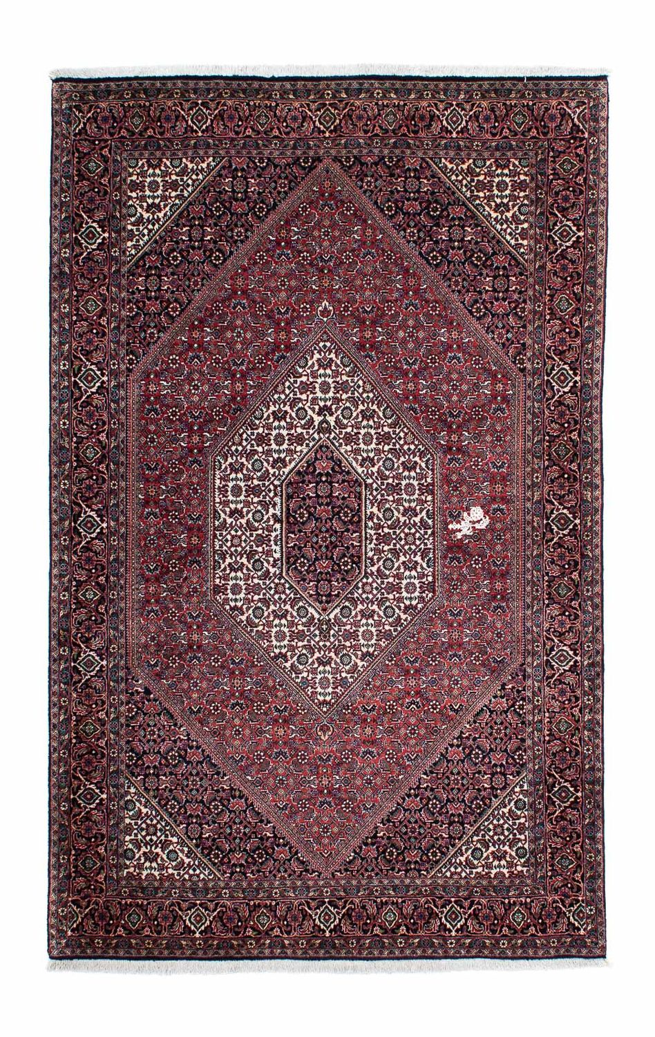Tapis persan - Bidjar - 215 x 128 cm - rouge clair