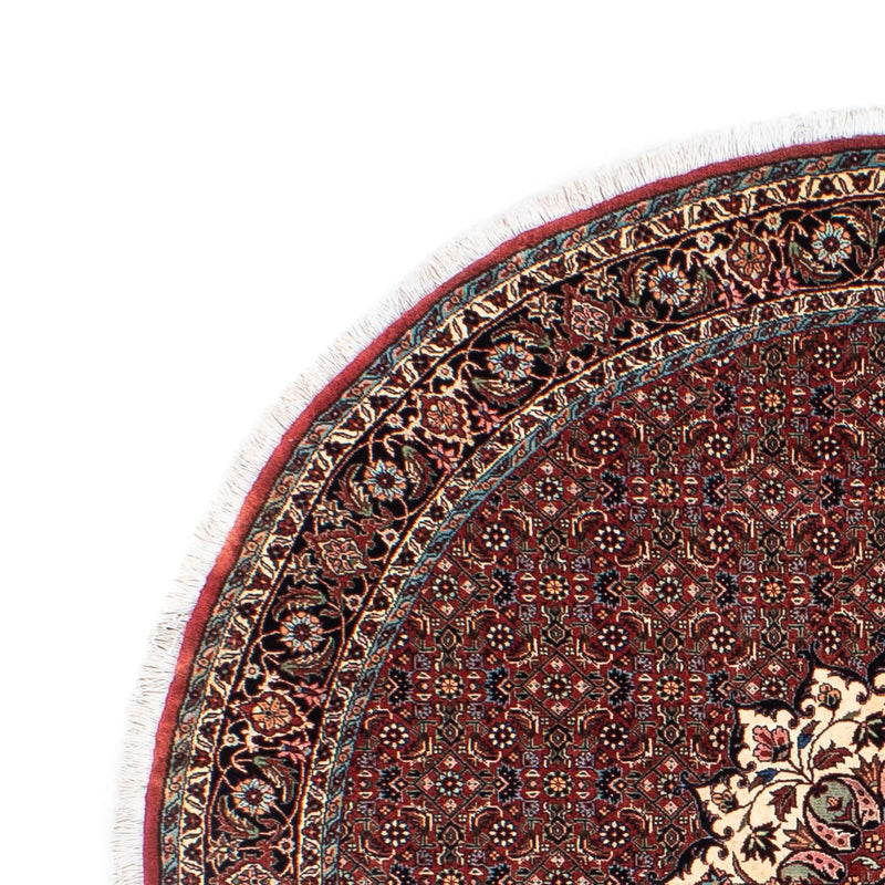 Tapis persan - Bidjar ronde  - 158 x 158 cm - rouge foncé