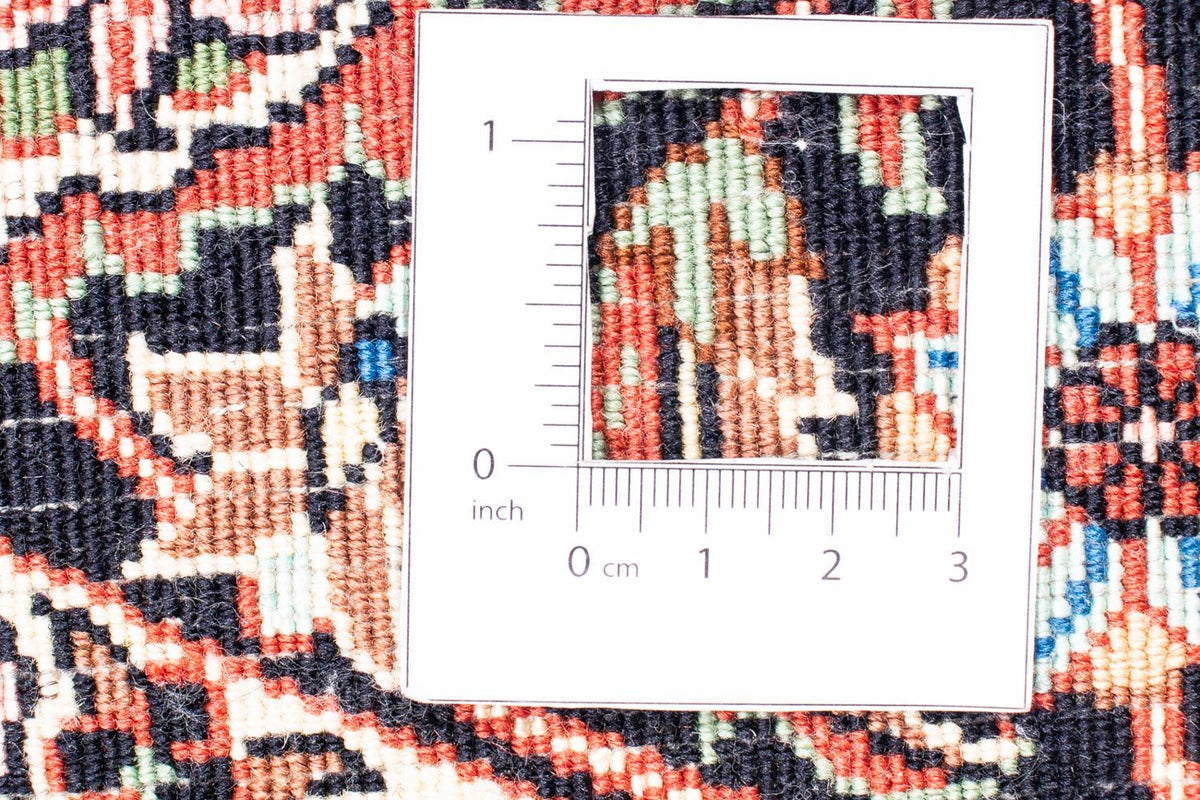 Tapis persan - Bidjar ronde  - 158 x 158 cm - rouge foncé