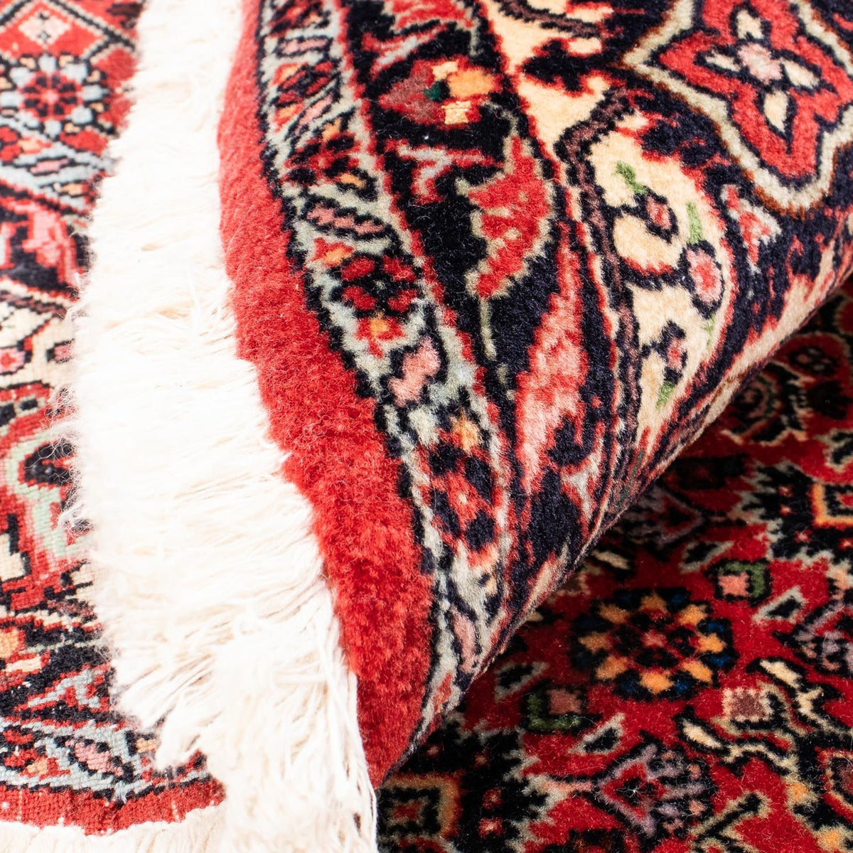 Tapis persan - Bidjar ronde  - 150 x 150 cm - rouge foncé