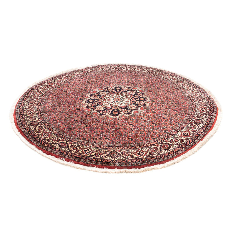 Tapis persan - Bidjar ronde  - 150 x 150 cm - rouge foncé