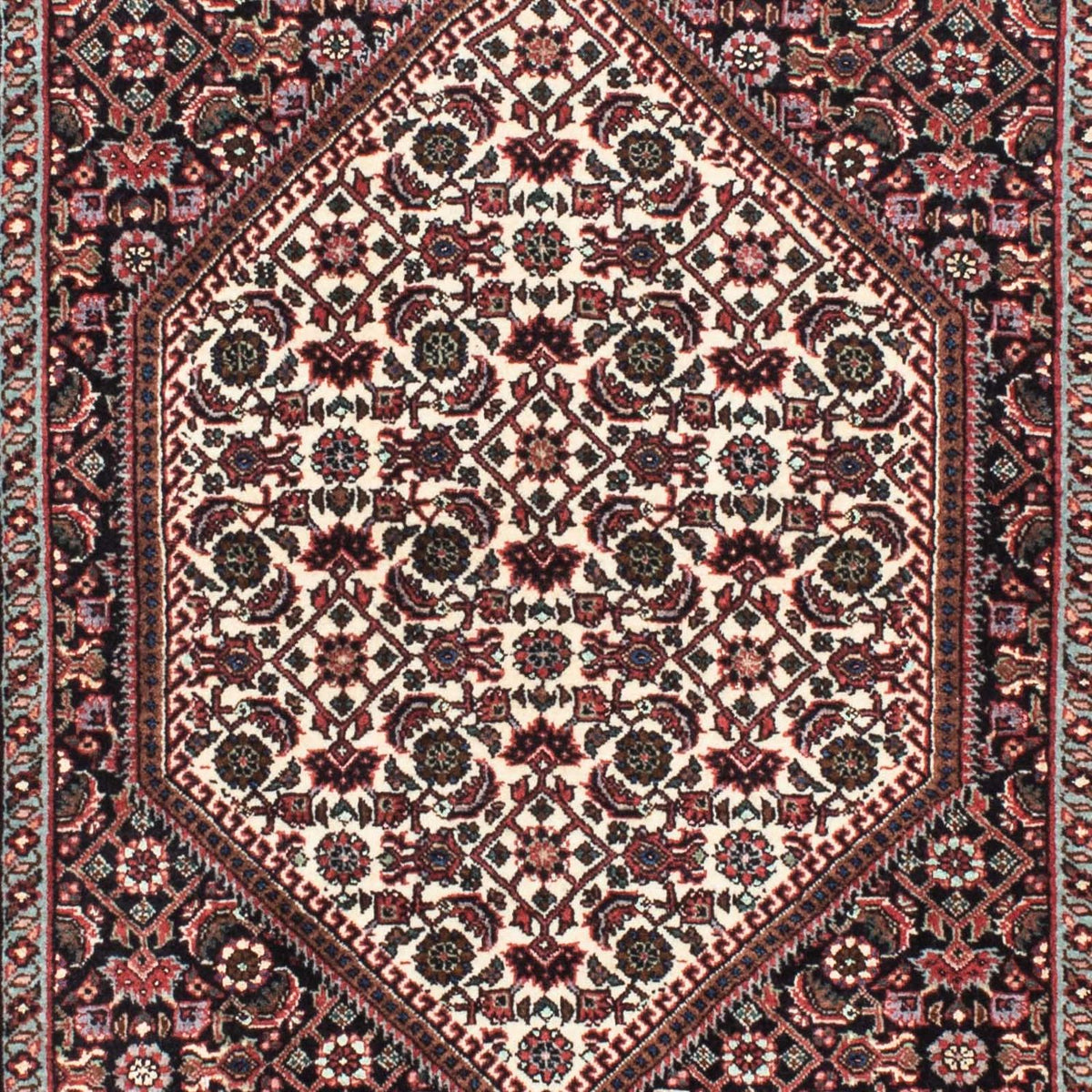Tapis de couloir Tapis persan - Bidjar - 216 x 72 cm - bleu foncé