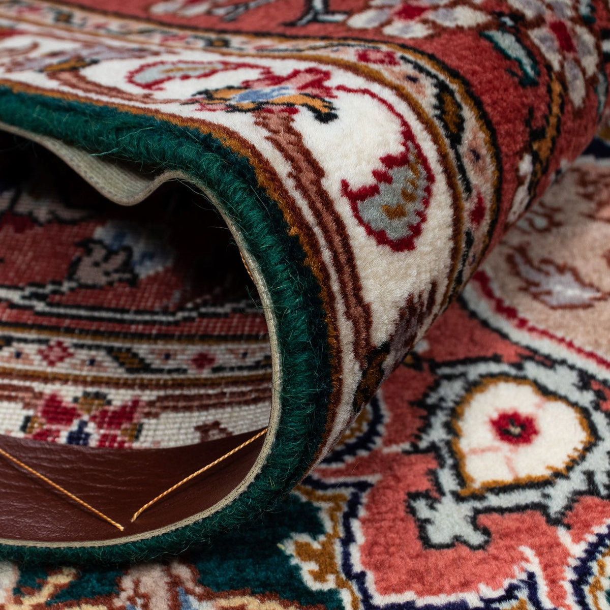 Tapis persan - Tabriz - Royal - 266 x 192 cm - bleu foncé