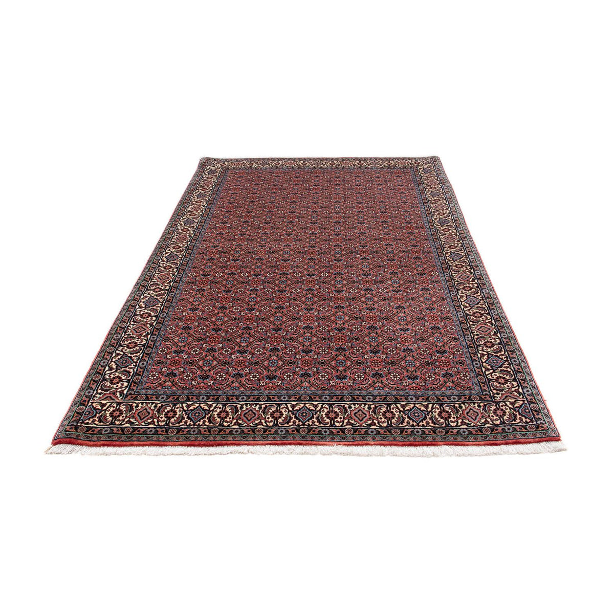 Tapis persan - Bidjar - 210 x 132 cm - rouge clair