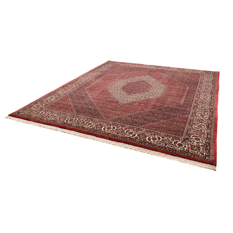 Tapis persan - Bidjar - 304 x 255 cm - rouge foncé
