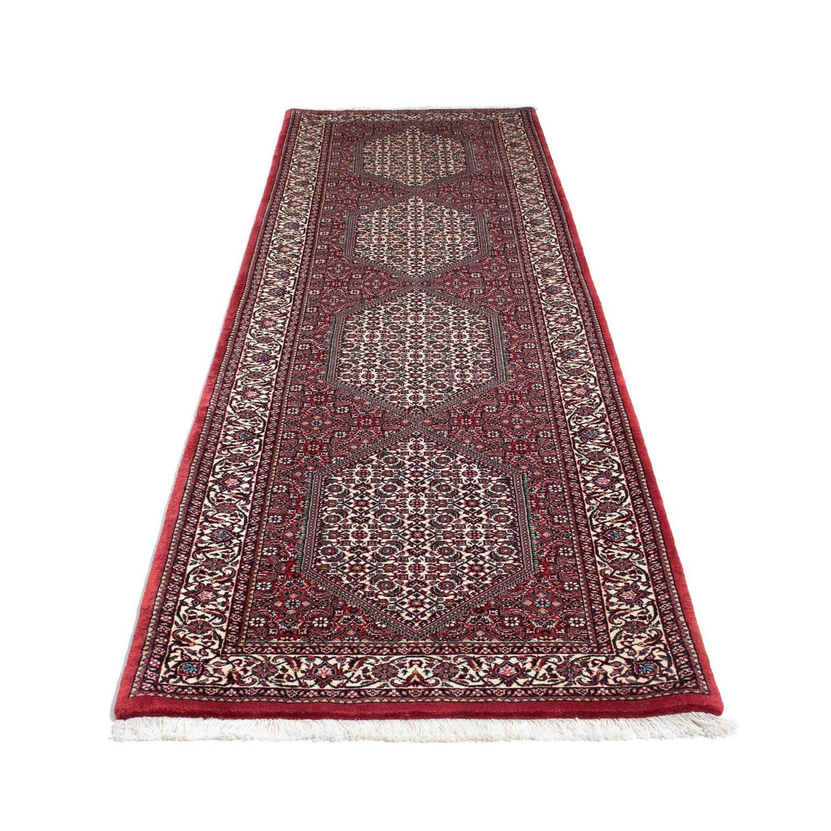 Tapis de couloir Tapis persan - Bidjar - 317 x 85 cm - rouge