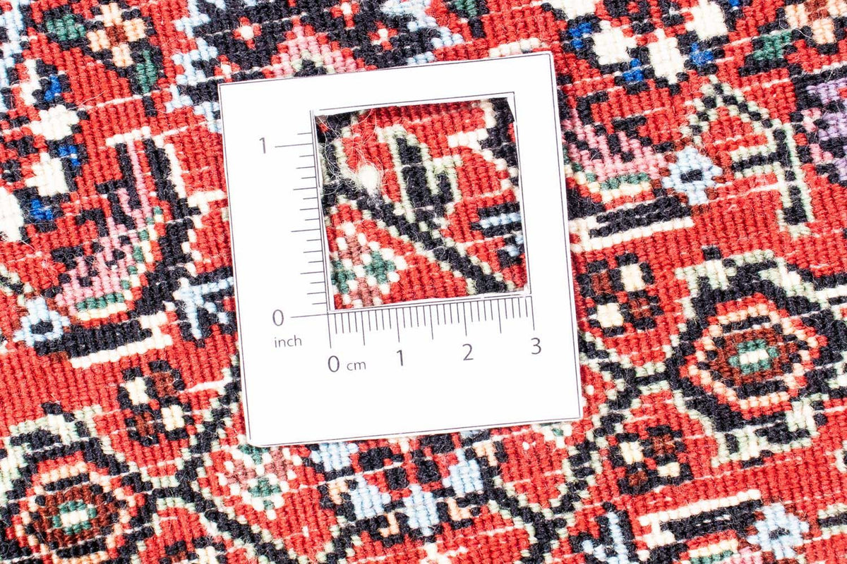 Tapis persan - Bidjar ronde  - 155 x 155 cm - rouge foncé