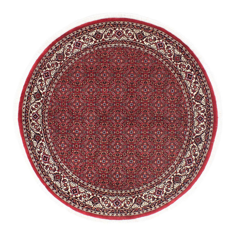 Tapis persan - Bidjar ronde  - 150 x 150 cm - rouge foncé