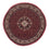 Tapis persan - Bidjar ronde - 150 x 150 cm - rouge foncé