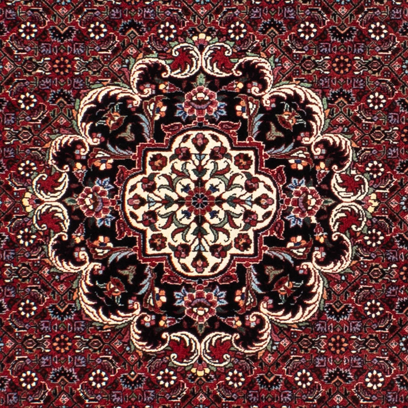 Tapis persan - Bidjar ronde  - 150 x 150 cm - rouge foncé