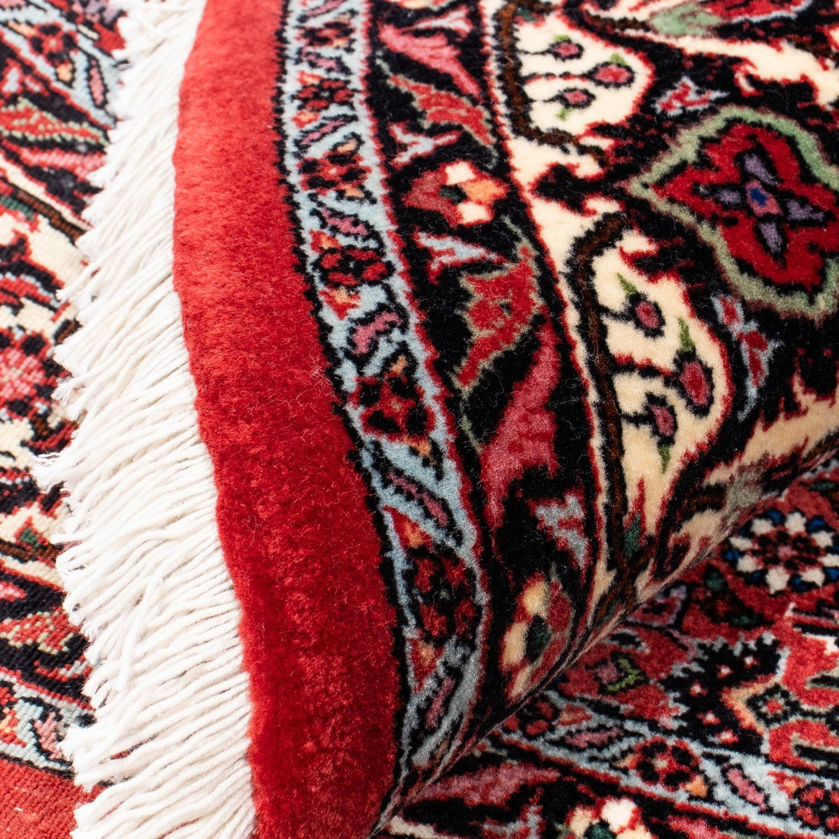 Tapis persan - Bidjar ronde  - 150 x 150 cm - rouge foncé