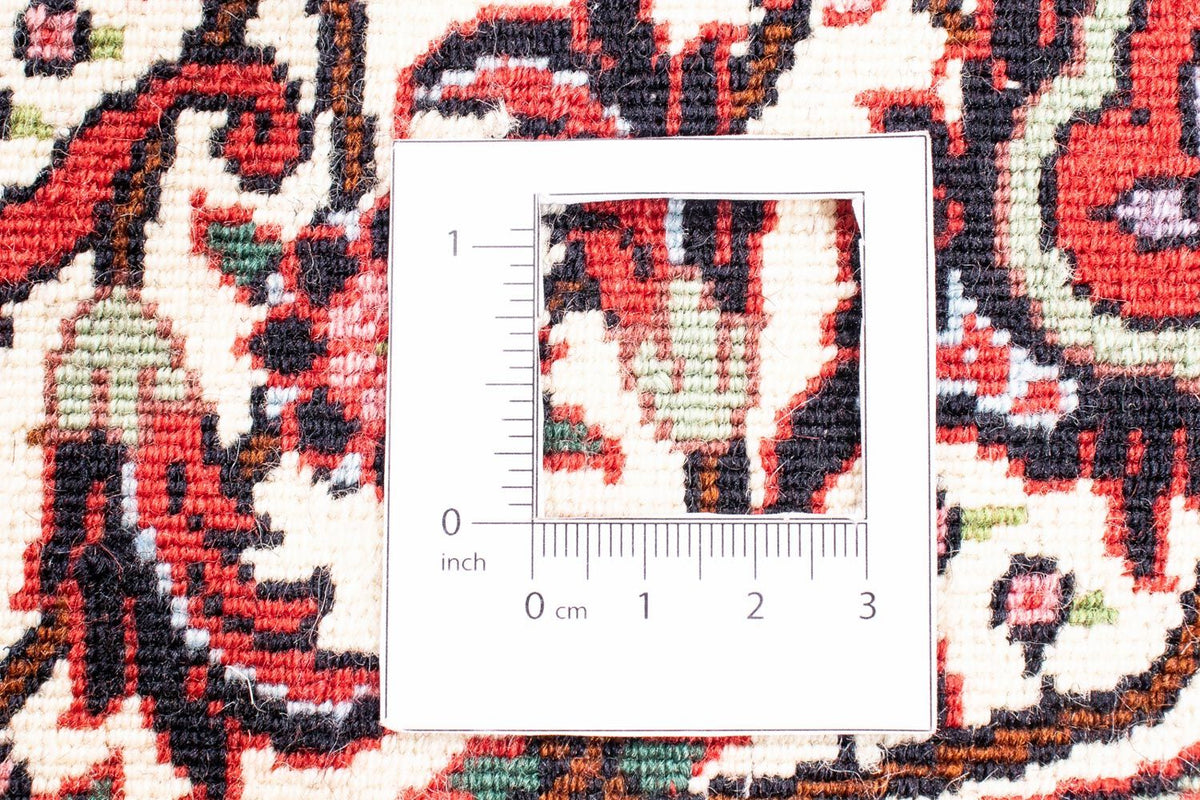 Tapis persan - Bidjar ronde  - 150 x 150 cm - rouge foncé