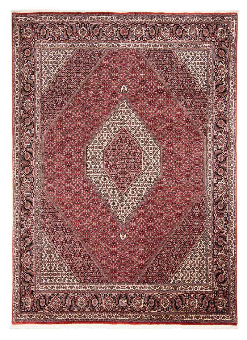 Tapis persan - Bidjar - 305 x 253 cm - rouge foncé