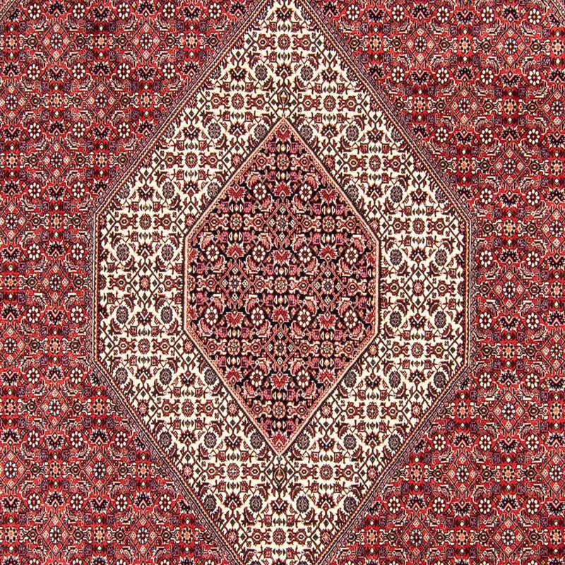 Tapis persan - Bidjar - 305 x 253 cm - rouge foncé