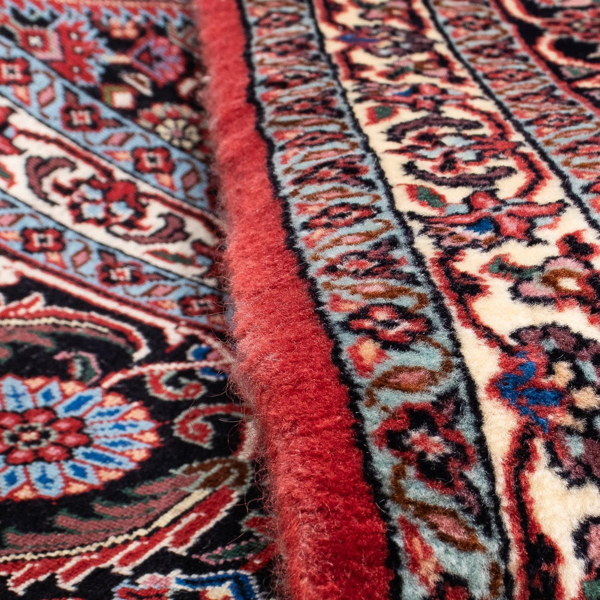 Tapis persan - Bidjar - 305 x 253 cm - rouge foncé