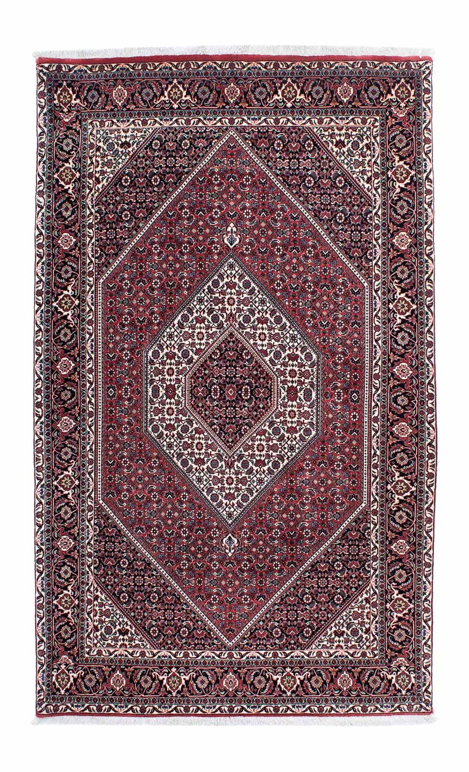 Tapis persan - Bidjar - 217 x 131 cm - rouge clair