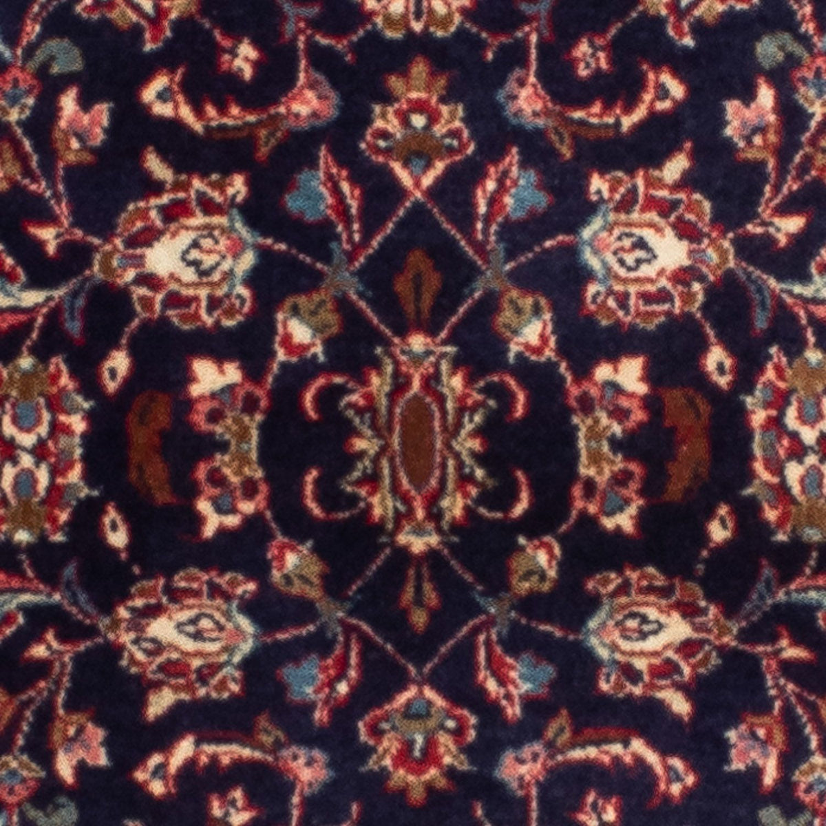 Tapis de couloir Tapis persan - Keshan - 266 x 68 cm - bleu foncé