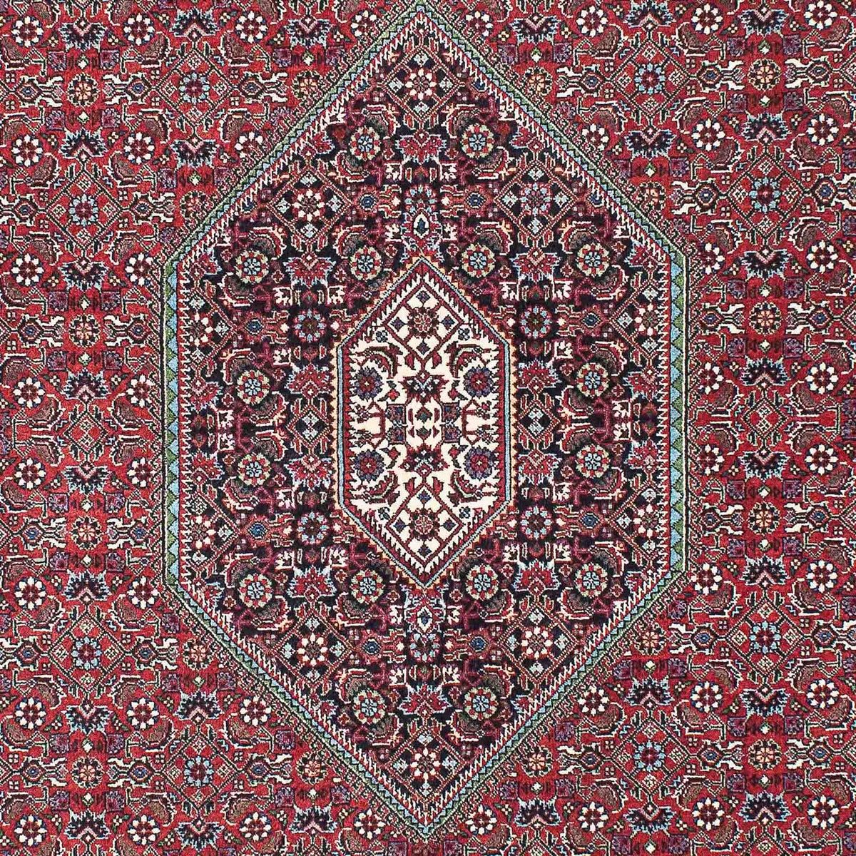 Tapis persan - Bidjar - 212 x 133 cm - bleu foncé