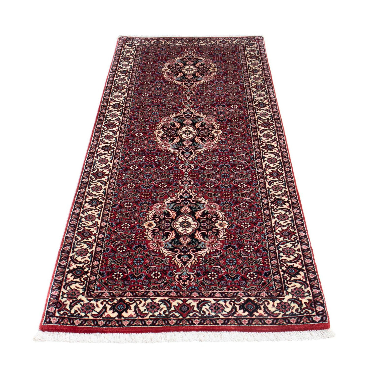 Tapis de couloir Tapis persan - Bidjar - 200 x 73 cm - rouge