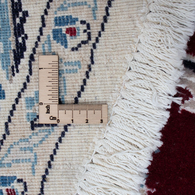 Tapis persan - Nain ronde  - 250 x 250 cm - rouge foncé