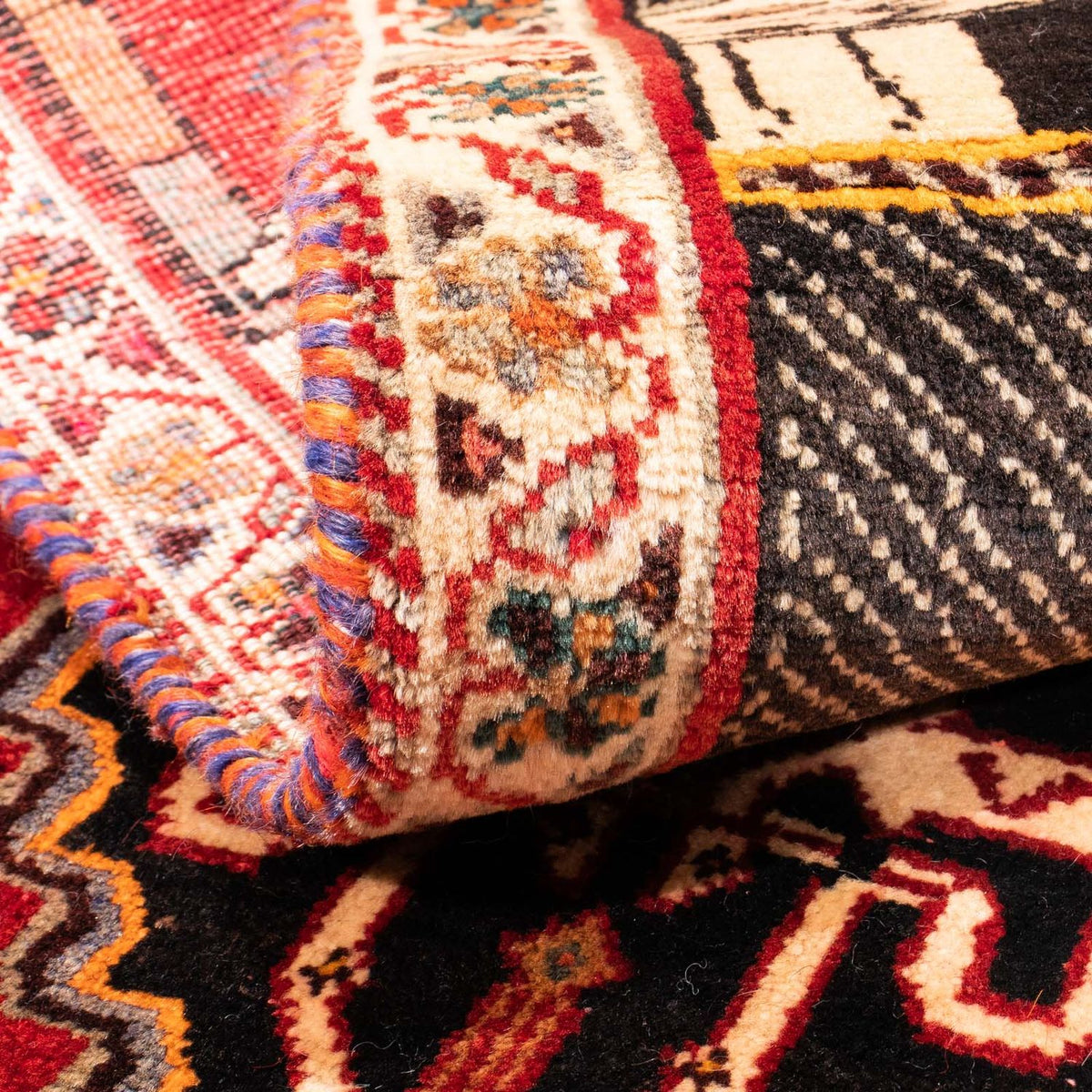 Tapis persan - Nomadic - 148 x 81 cm - rouge foncé