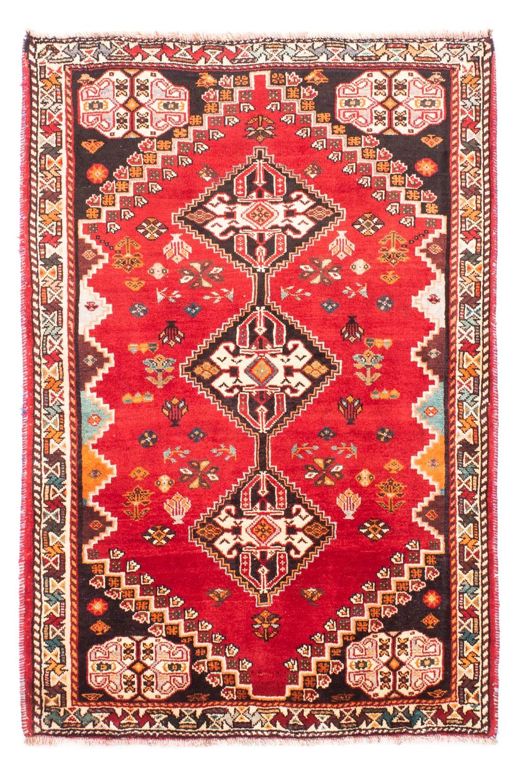 Tapis persan - Nomadic - 167 x 115 cm - rouge foncé