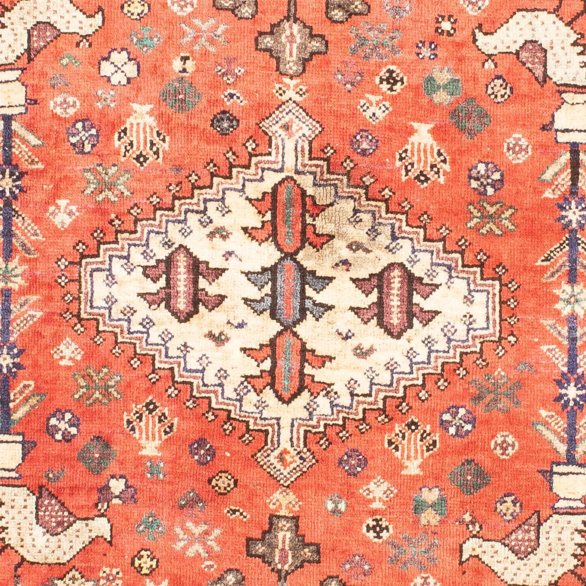 Tapis persan - Nomadic - 148 x 108 cm - rouge clair