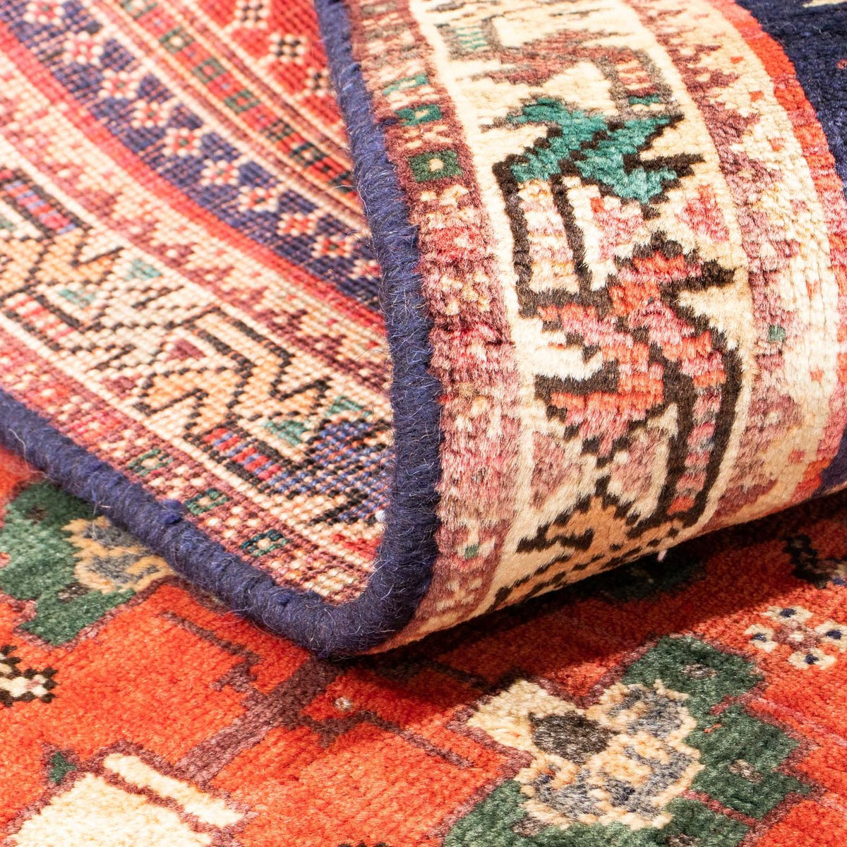 Tapis persan - Nomadic - 148 x 108 cm - rouge clair