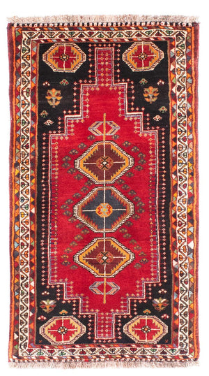 Tapis persan - Nomadic - 160 x 81 cm - rouge foncé