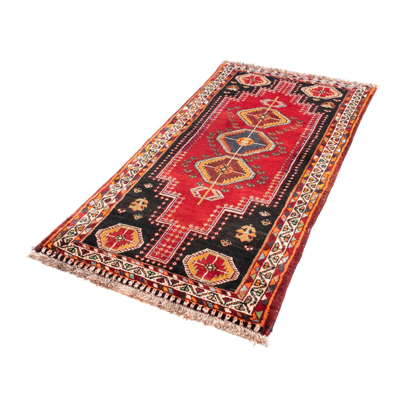 Tapis persan - Nomadic - 160 x 81 cm - rouge foncé