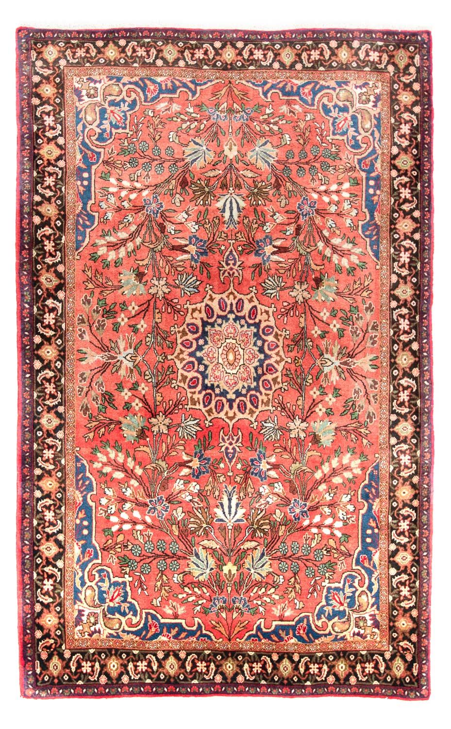 Tapis persan - Bidjar - 223 x 132 cm - rouge clair