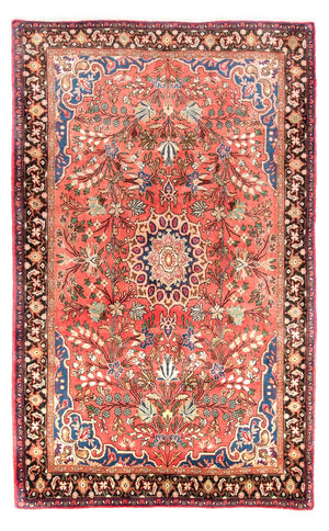 Tapis persan - Bidjar - 223 x 132 cm - rouge clair