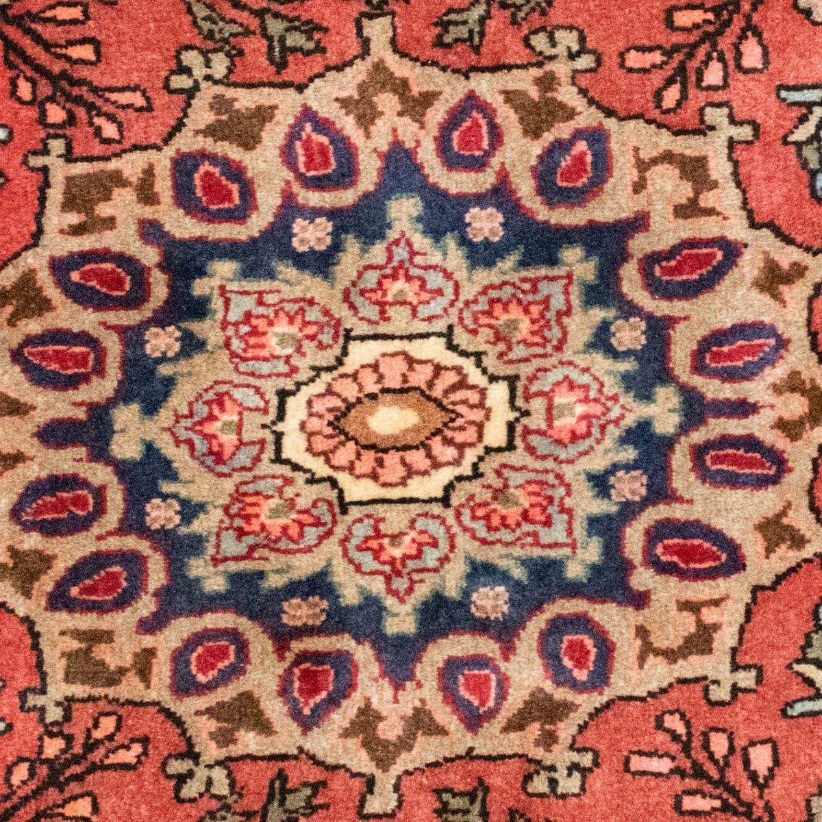 Tapis persan - Bidjar - 223 x 132 cm - rouge clair