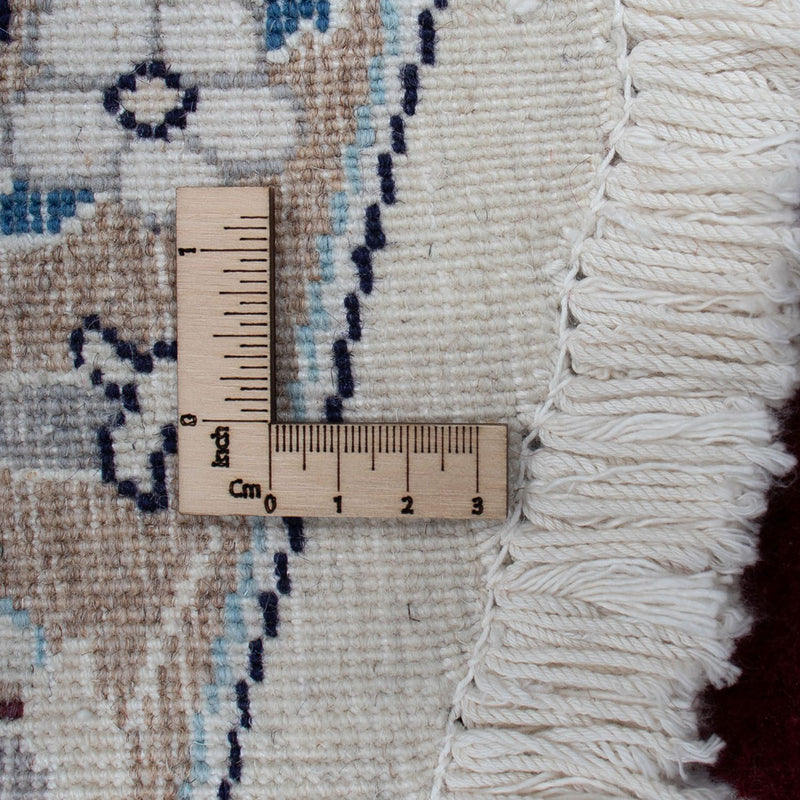 Tapis persan - Nain ronde  - 245 x 245 cm - rouge foncé