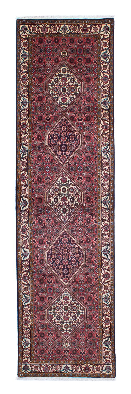 Tapis de couloir Tapis persan - Bidjar - 308 x 81 cm - rouge clair