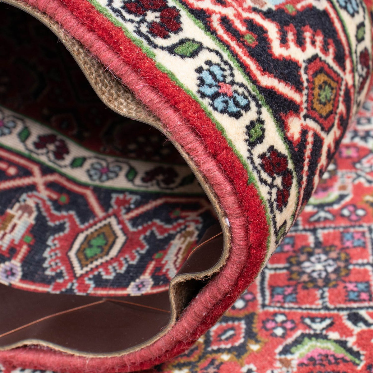 Tapis de couloir Tapis persan - Bidjar - 249 x 73 cm - rouge clair