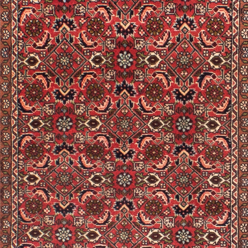 Tapis de couloir Tapis persan - Bidjar - 290 x 85 cm - rouge foncé
