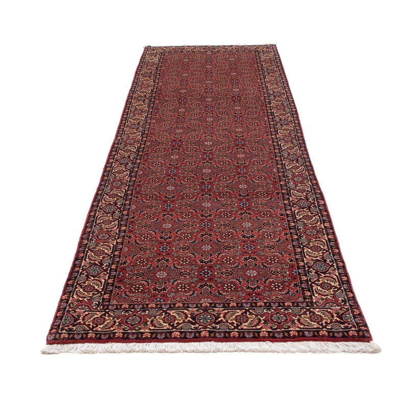 Tapis de couloir Tapis persan - Bidjar - 290 x 85 cm - rouge foncé