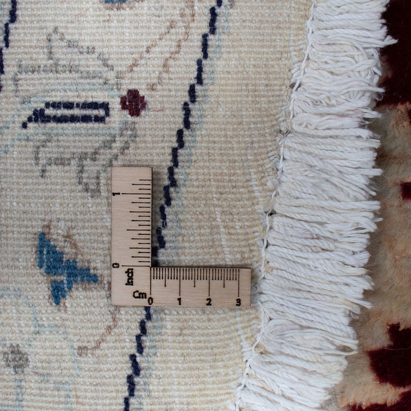 Tapis persan - Nain ronde  - 280 x 280 cm - rouge foncé