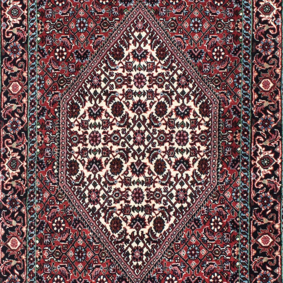 Tapis de couloir Tapis persan - Bidjar - 212 x 73 cm - rouge