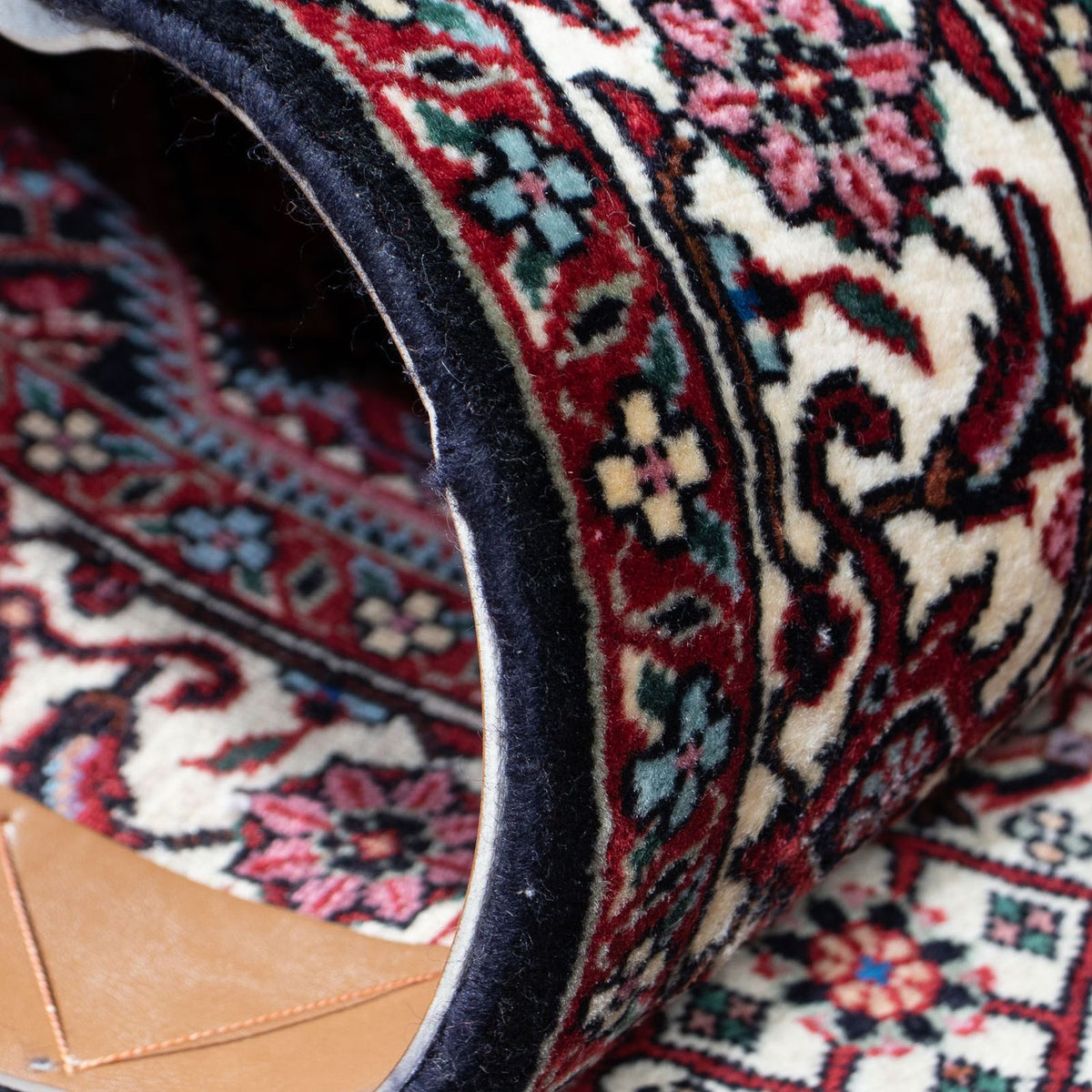 Tapis de couloir Tapis persan - Bidjar - 208 x 75 cm - bleu foncé