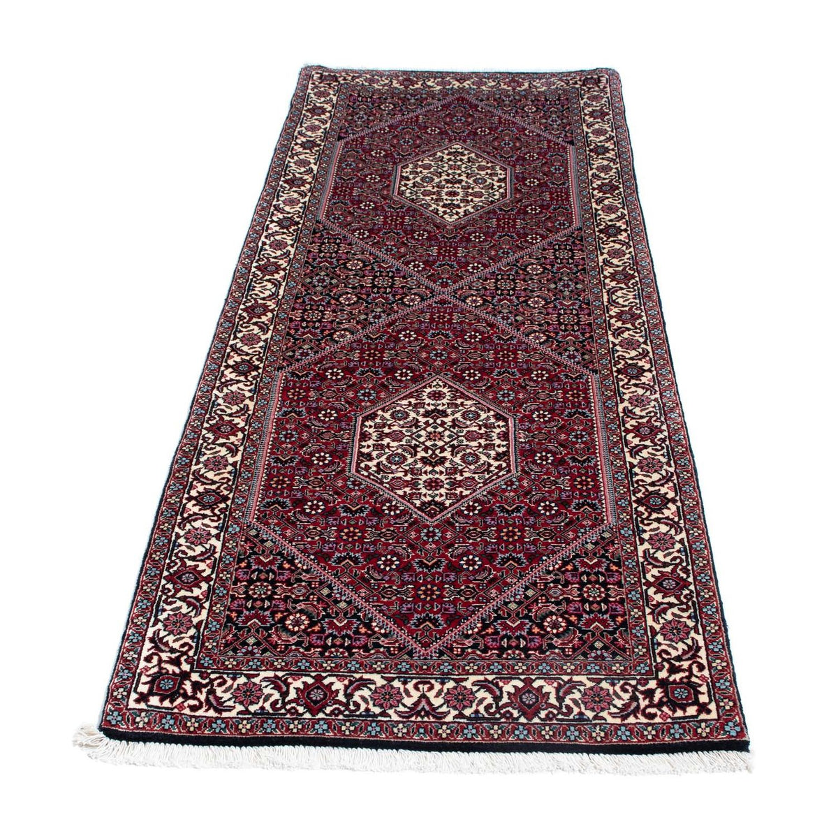 Tapis de couloir Tapis persan - Bidjar - 208 x 75 cm - bleu foncé