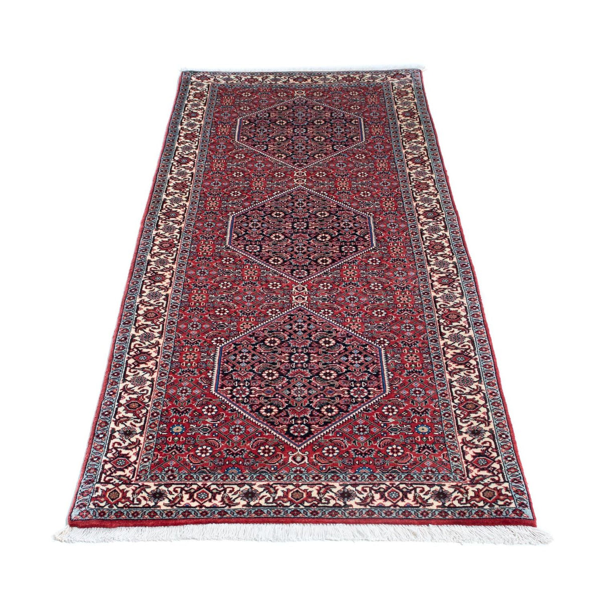 Tapis de couloir Tapis persan - Bidjar - 196 x 72 cm - rouge