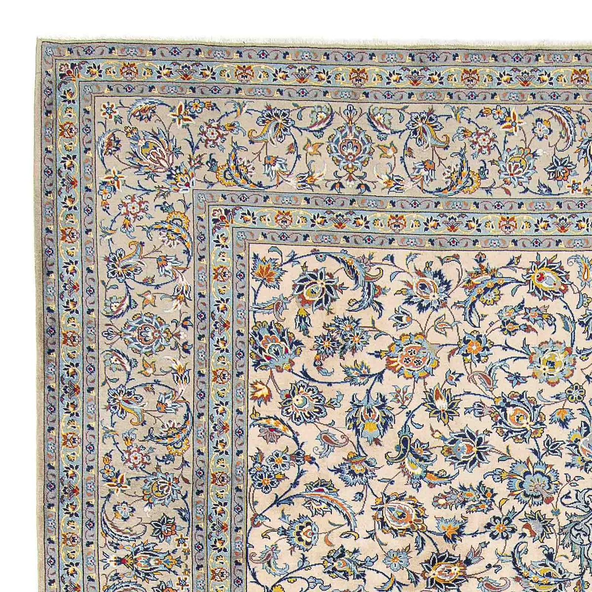 Tapis persan - Keshan - 398 x 303 cm - beige