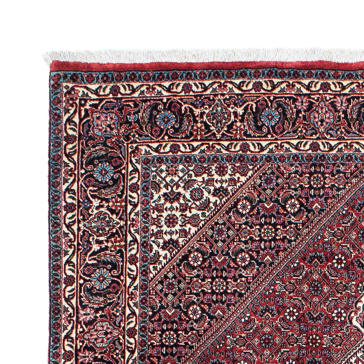 Tapis persan - Bidjar - 202 x 132 cm - rouge clair
