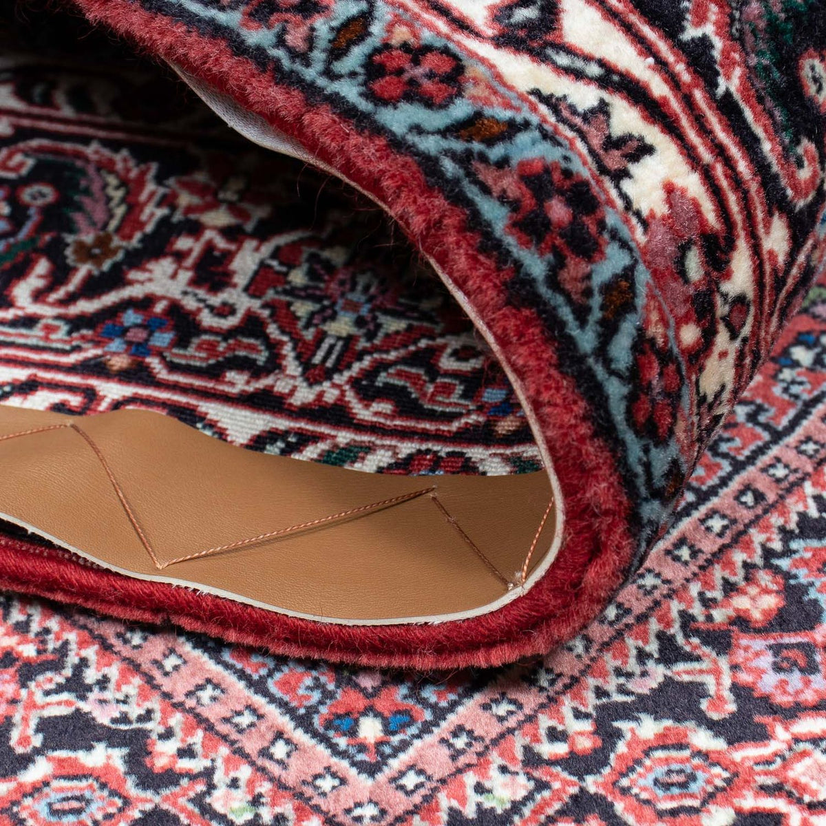 Tapis persan - Bidjar - 202 x 132 cm - rouge clair